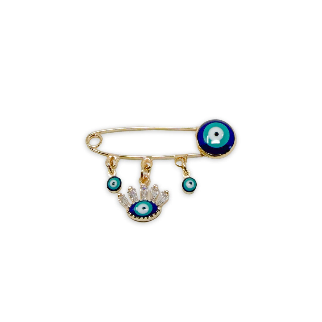 Talisman Pin - Evil Eye Crown Charms & Pendants -Pin Whse 