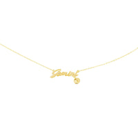 Gemini Zodiac Necklace (Gold) Necklace Discontinued 