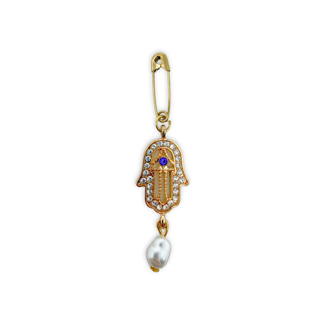 Talisman Pin - Hamsa Pearl Charms & Pendants -Pin Whse 