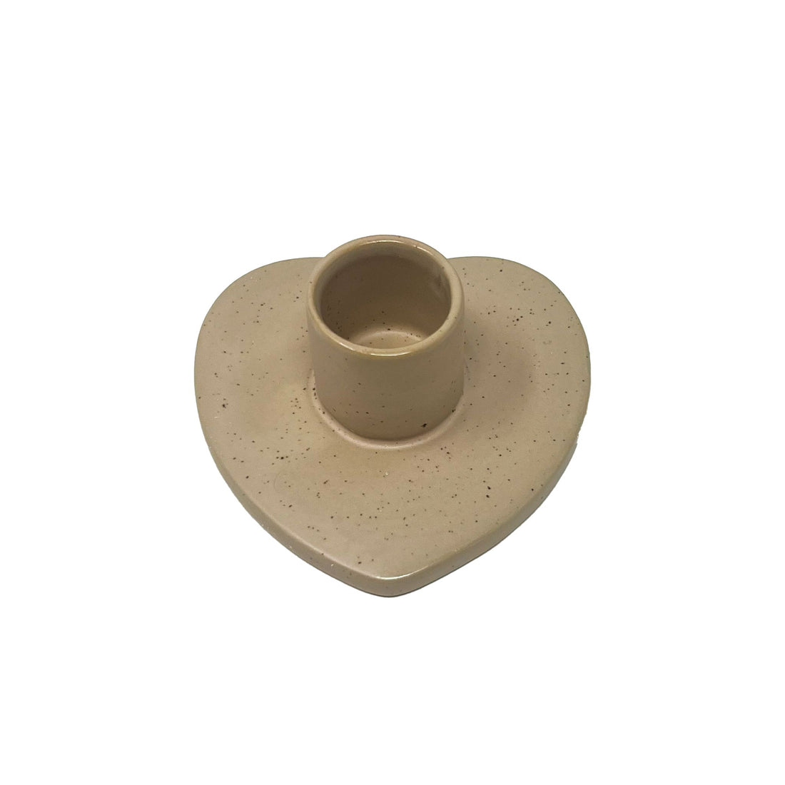 Beige Ceramic Heart Shaped Palo Santo Burner V580 
