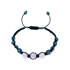 Bracelet - Hematite/Rose Quartz Tourmaline Bracelet -Amulet Whse 