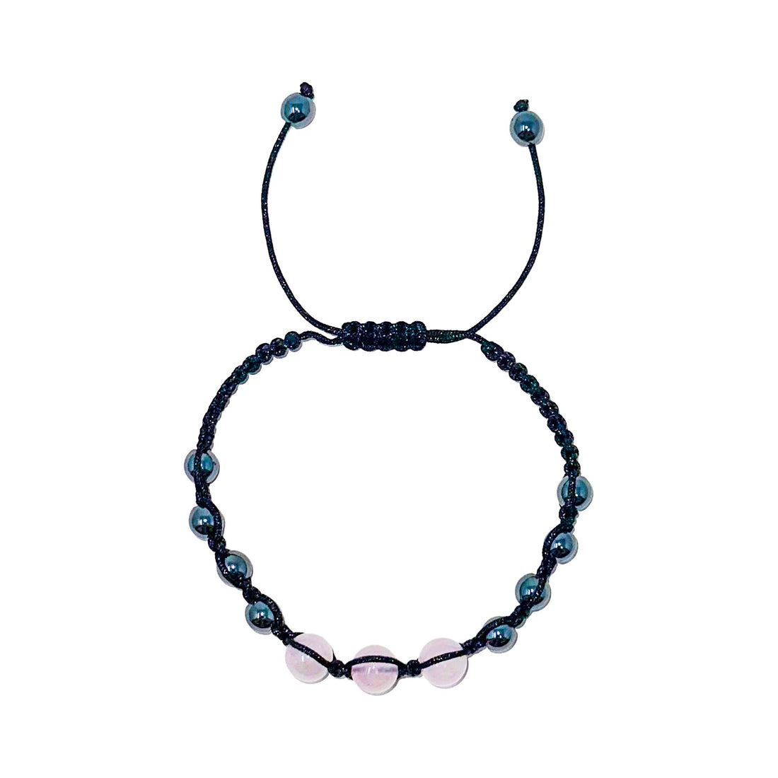 Bracelet - Hematite/Rose Quartz Tourmaline Bracelet -Amulet Whse 