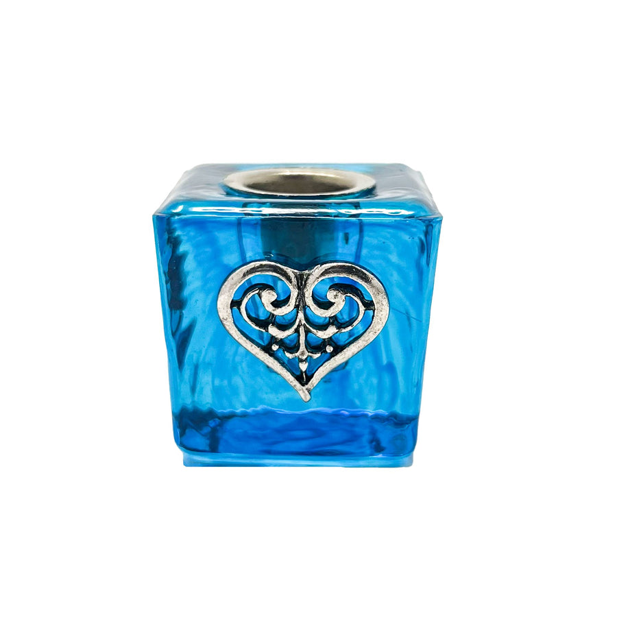 Heart Mini Candle Holder Candle -Accessories V115 Heart "Light Blue" 