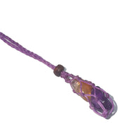 Macramé Crystal Holder Necklace Necklace -Cord WhseD Purple 