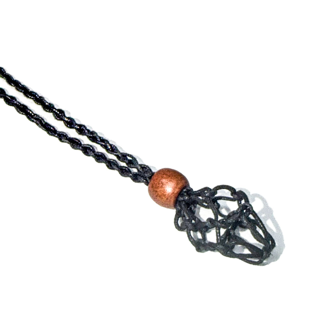 Macramé Crystal Holder Necklace Necklace -Cord WhseD 