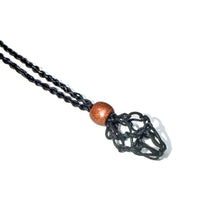 Macramé Crystal Holder Necklace Necklace -Cord WhseD 