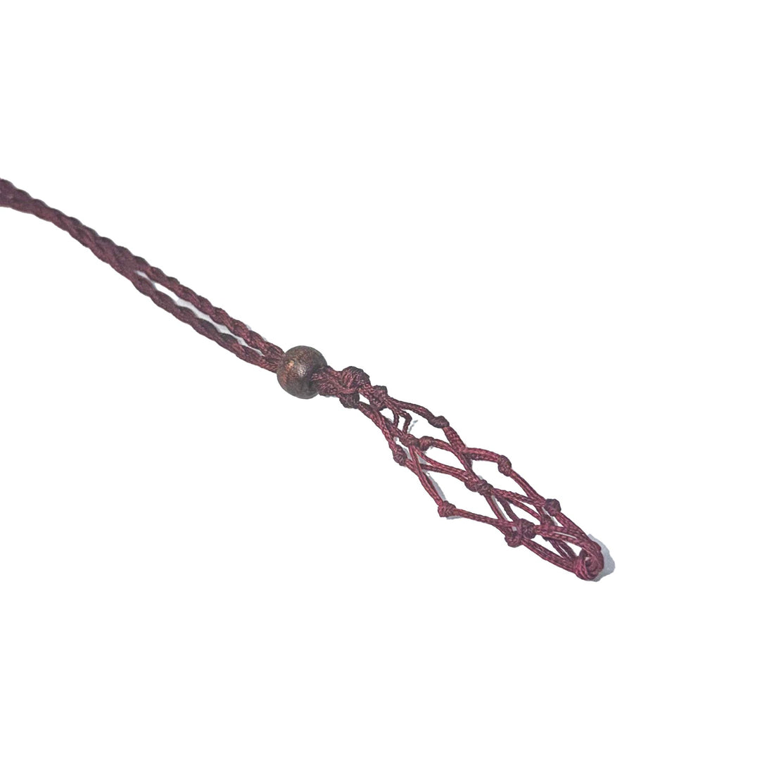 Macramé Crystal Holder Necklace Necklace -Cord WhseD 