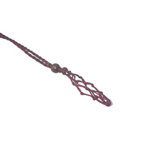 Macramé Crystal Holder Necklace Necklace -Cord WhseD 