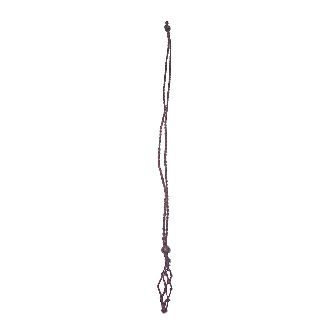 Macramé Crystal Holder Necklace Necklace -Cord WhseD 