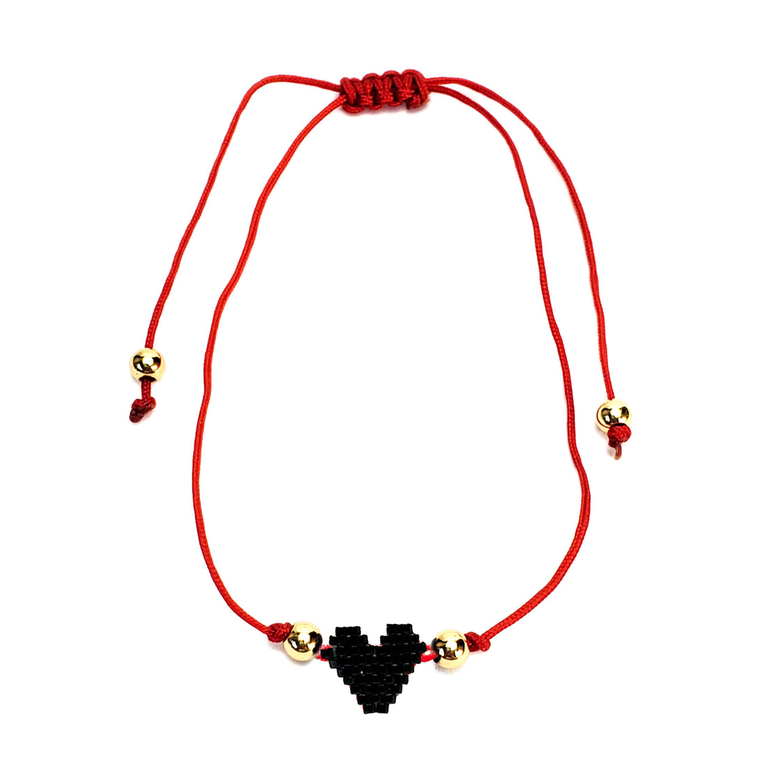 Miyuki Black Heart Amulet Bracelet Bracelet -Amulet Whse 
