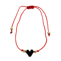 Miyuki Black Heart Amulet Bracelet Bracelet -Amulet Whse 