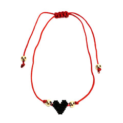 Miyuki Black Heart Amulet Bracelet Bracelet -Amulet Whse 