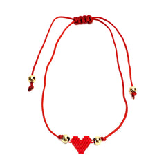 Miyuki Red Heart Amulet Bracelet Bracelet -Amulet Whse 