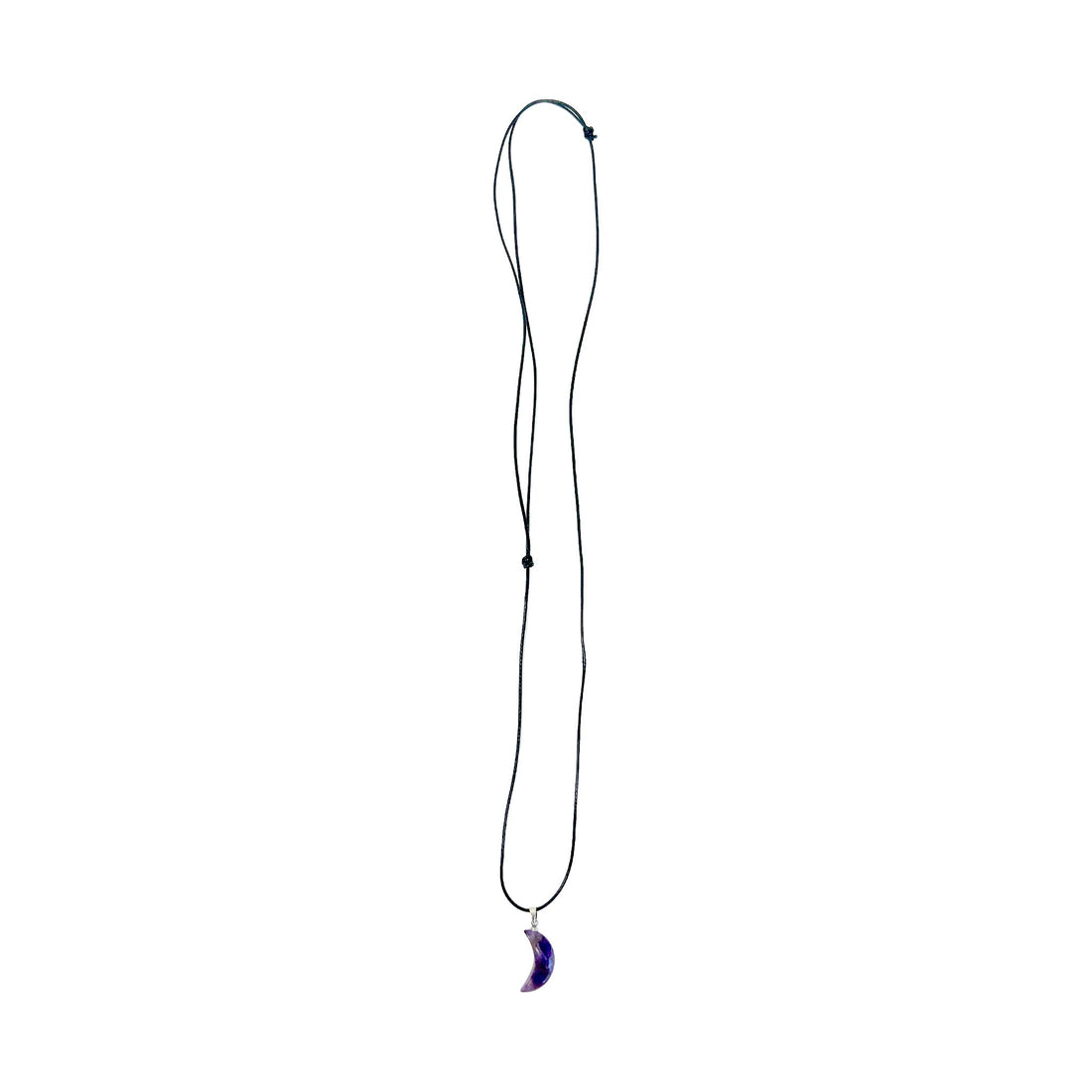 Amethyst Quartz Moon Cord Necklace Necklace -Cord Whse 
