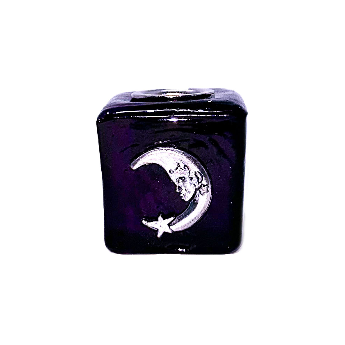 Spirit Candle Holder - Purple Moon Candle -Mini Candle Holder Whse 