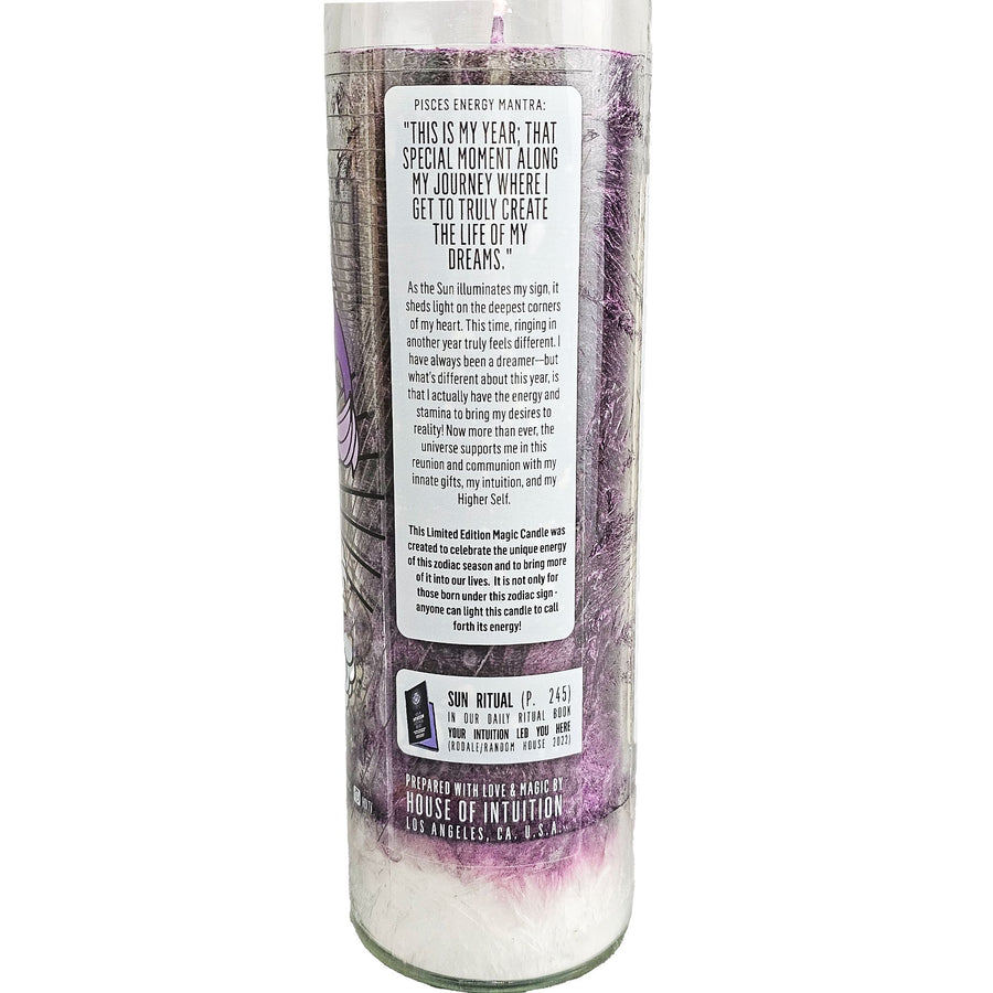 2025 Pisces Solar Return Magic Candle | February 19 - March 20 (Limited Edition) Candle -Solar Return V50 