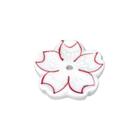 Ceramic Flower Incense Burner Incense & Holders -Incense Whse White & Red 