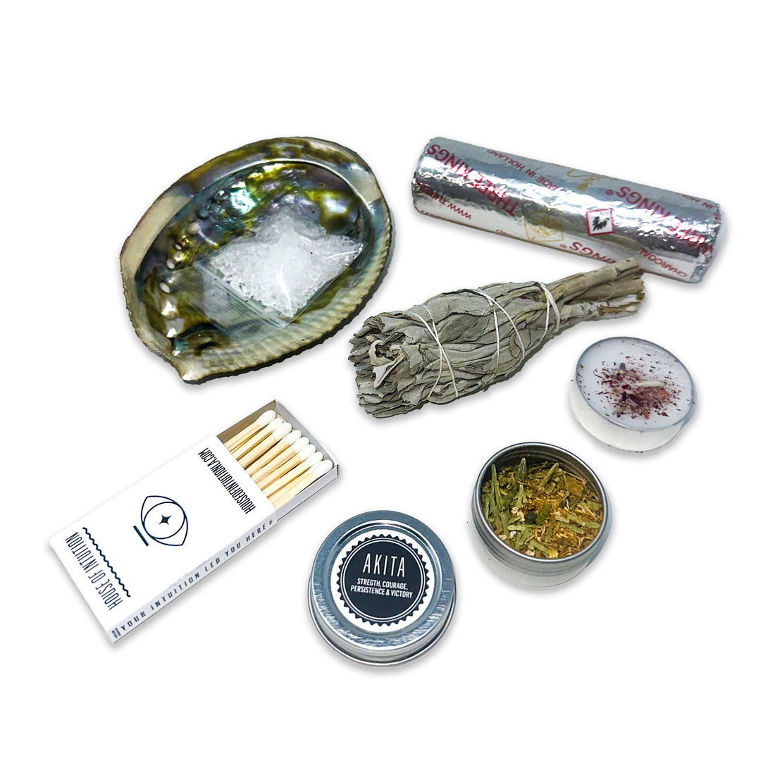 Strength & Victory Ritual Cleansing Kit Incense & Holders -Incense V50A 
