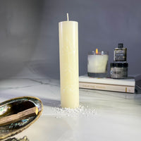 HEALING - WHITE - Spellcasting Pillar Candle for Symbol Carving & Herb Rolling Candle -Pillar V380 