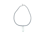 Crystal Pendant Cord Necklace (Amethyst or Quartz) Necklaces Crystals 