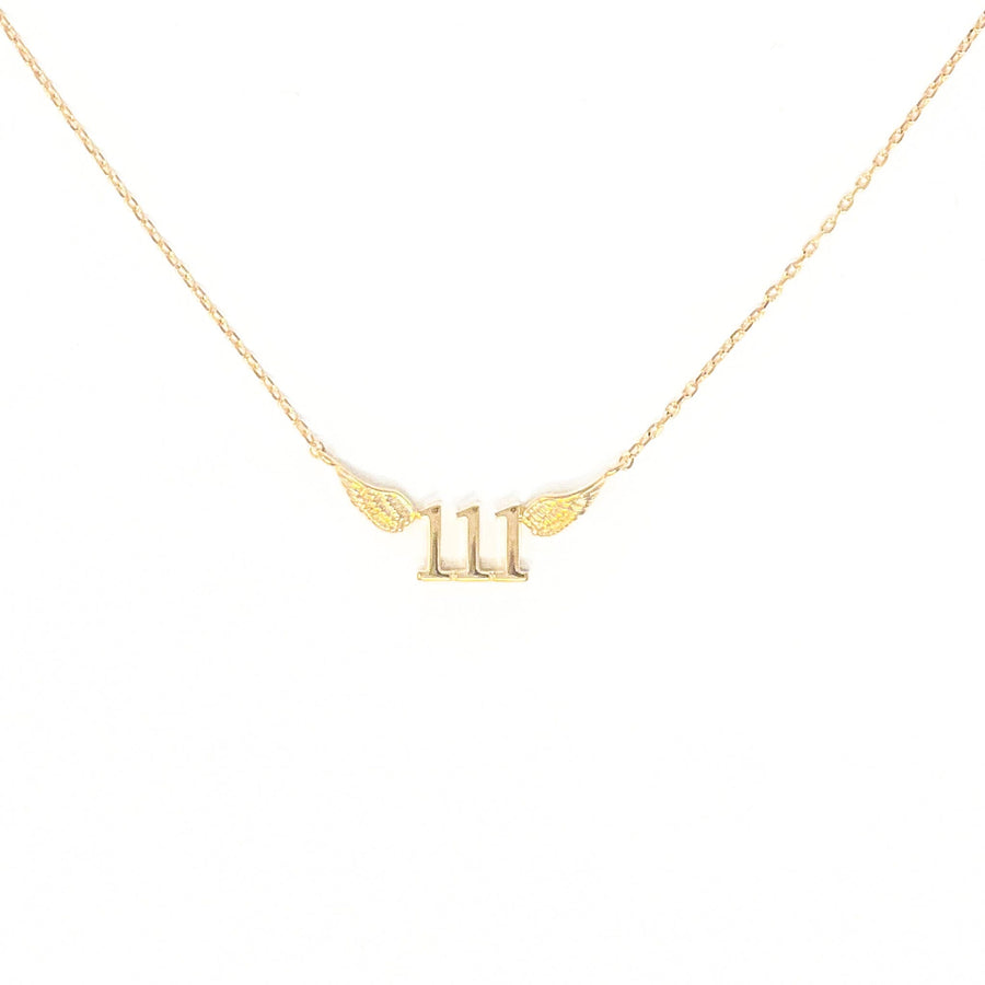 111 Angel Number Necklace (Gold) Necklaces Crystals A. $18.00 