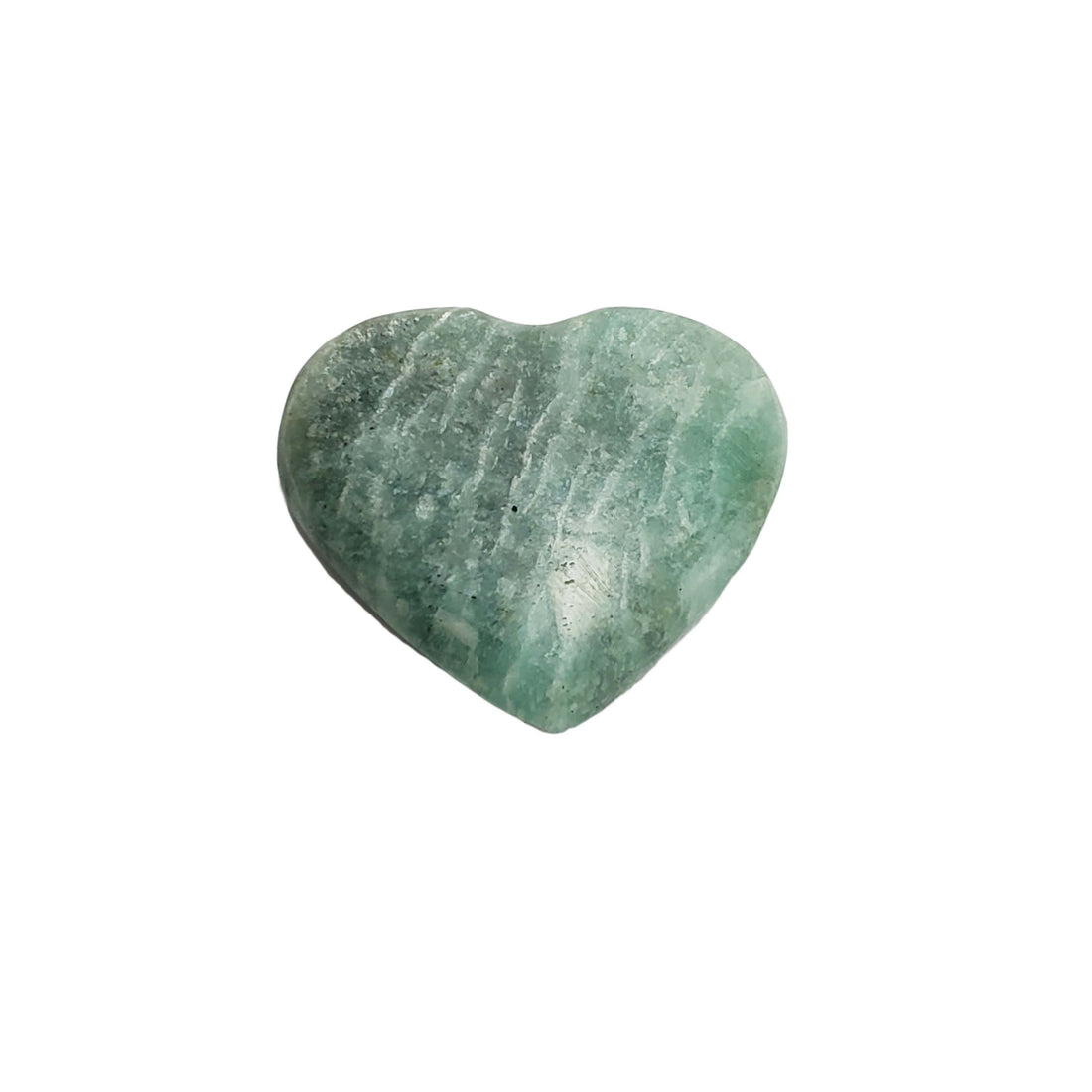 Amazonite Heart Obsidian - Black Crystals 