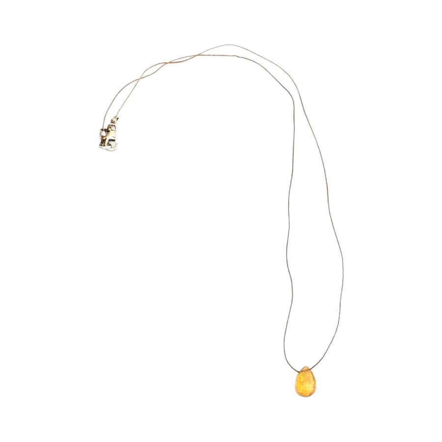 Fire Opal Teardrop Necklace (I AM PASSION) - ONLINE ONLY EXCLUSIVE Teardrop Necklace House of Intuition 