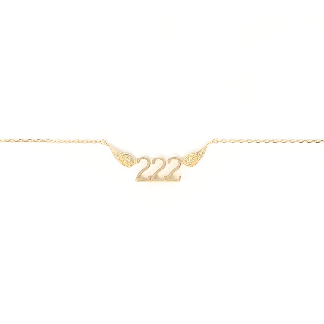 222 Angel Number Necklace (Gold) Necklaces Crystals 