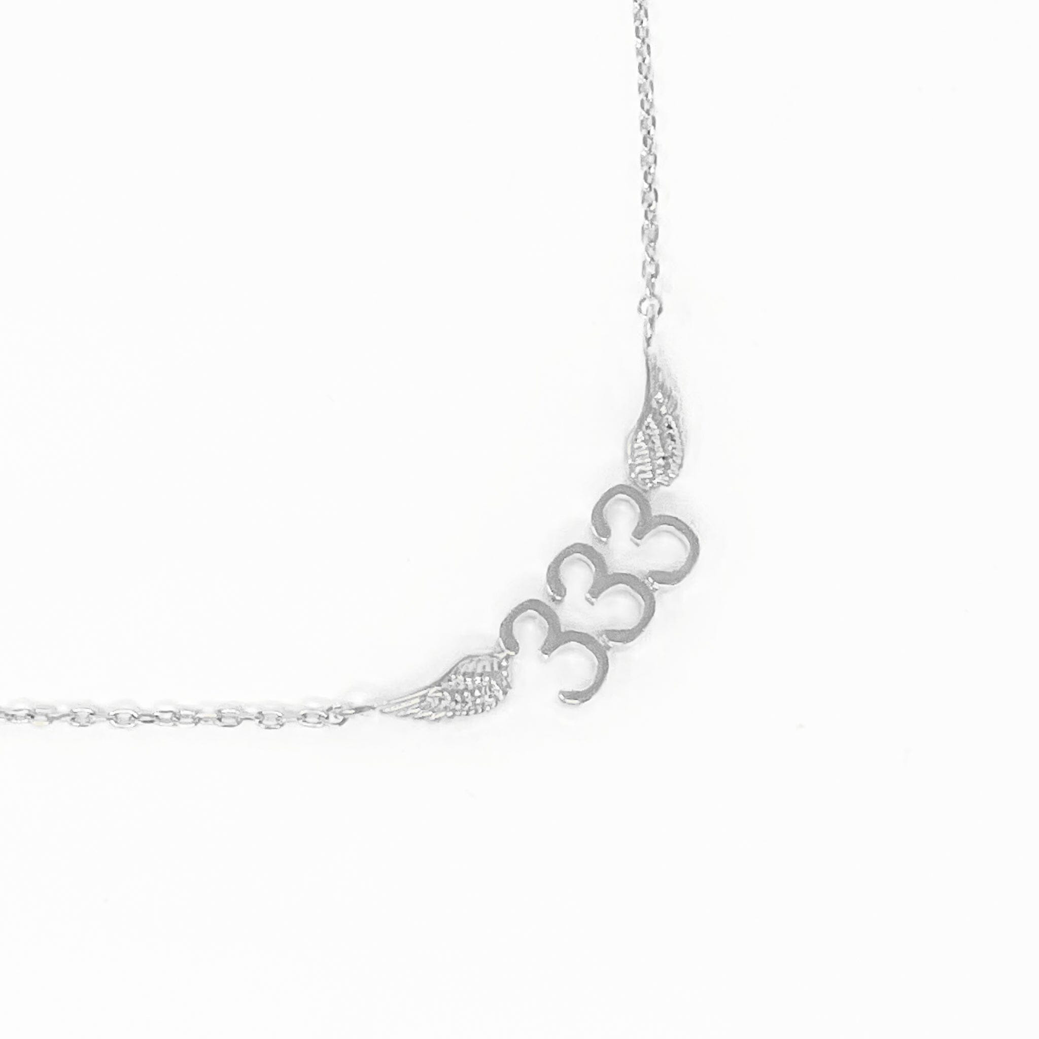333 Angel Number Necklace (Silver Color) - SACRED TRINITY – House of ...