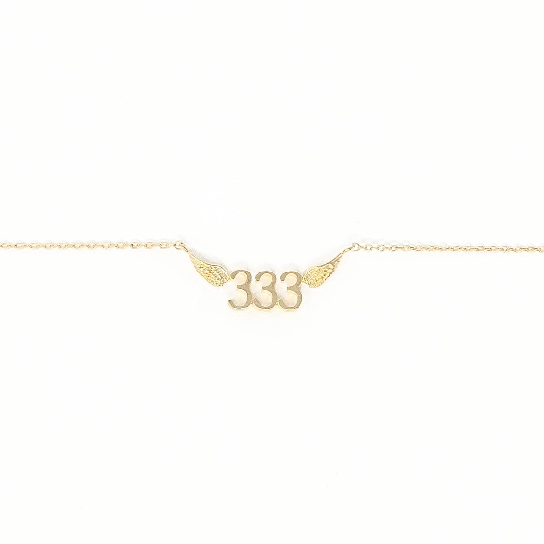 333 Angel Number Necklace (Gold) Necklaces Crystals 