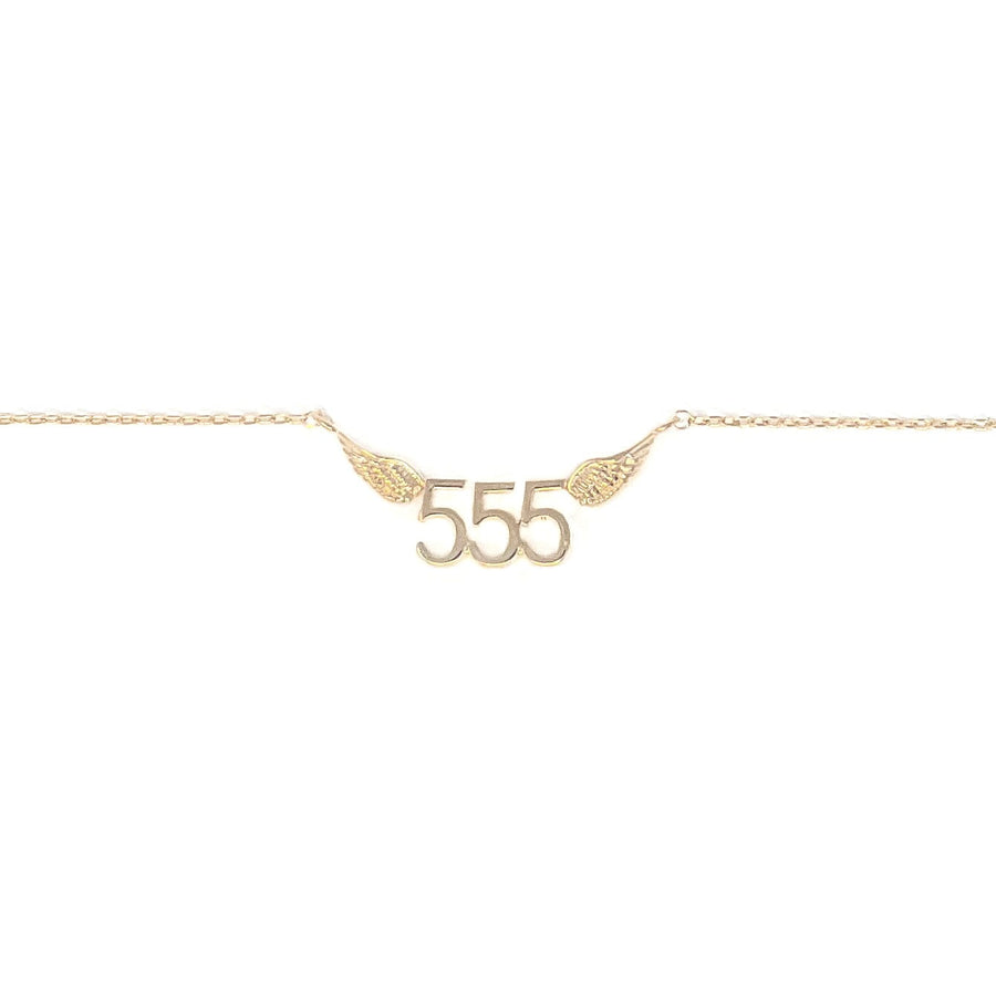 555 Angel Number Necklace (Gold) Necklace Discontinued 