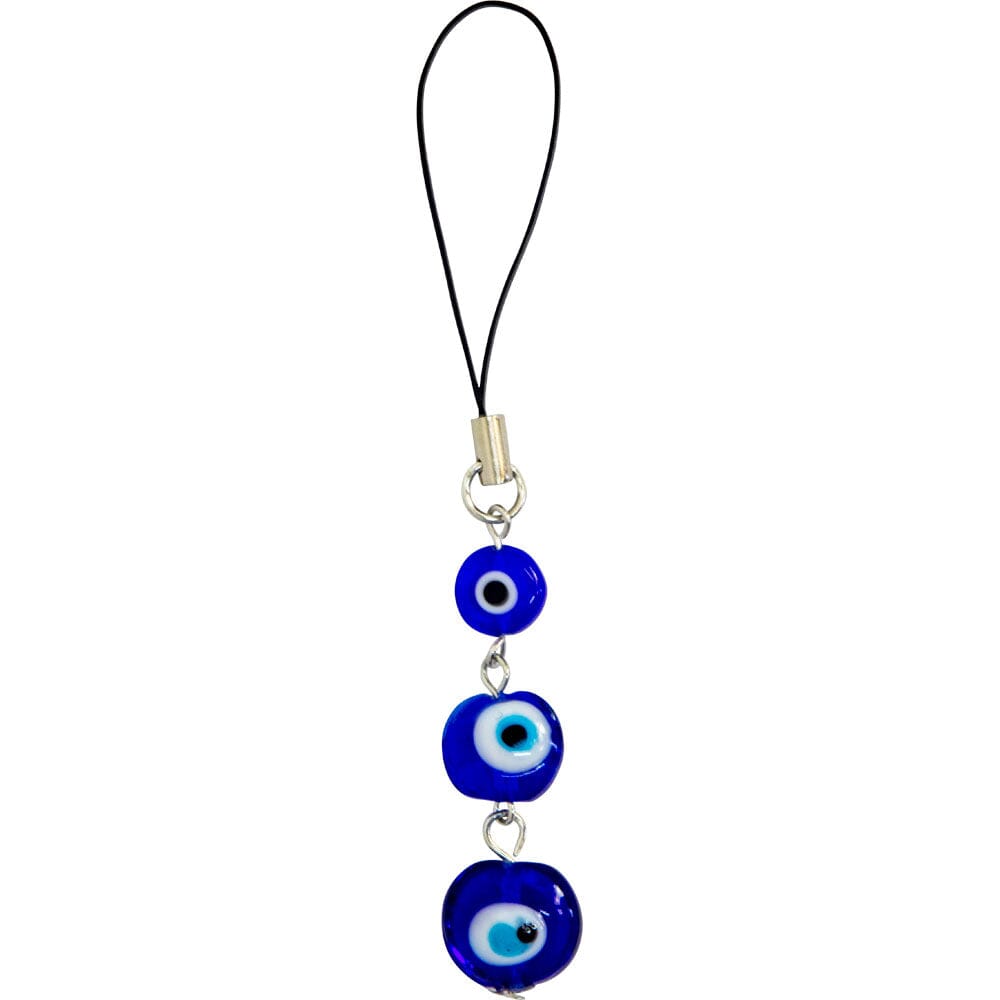 Triple Evil Eye Phone Charm keychain House of Intuition 