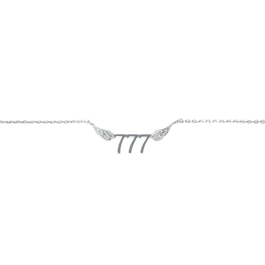 777 Angel Number Necklace (Silver) Necklaces Crystals A. $18.00 