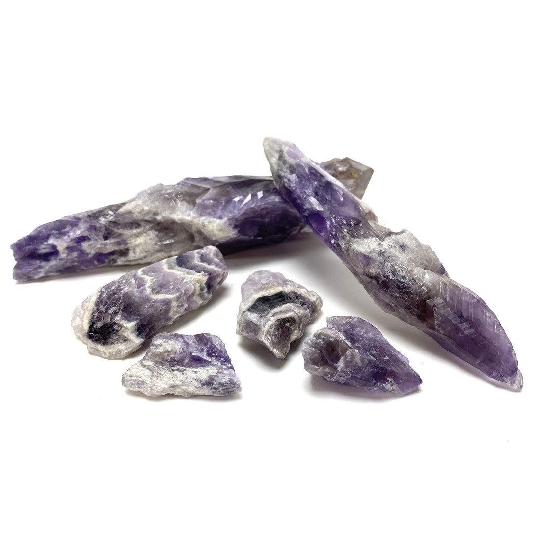 Chevron Amethyst Raw Point Amethyst Crystals A. $5.00 