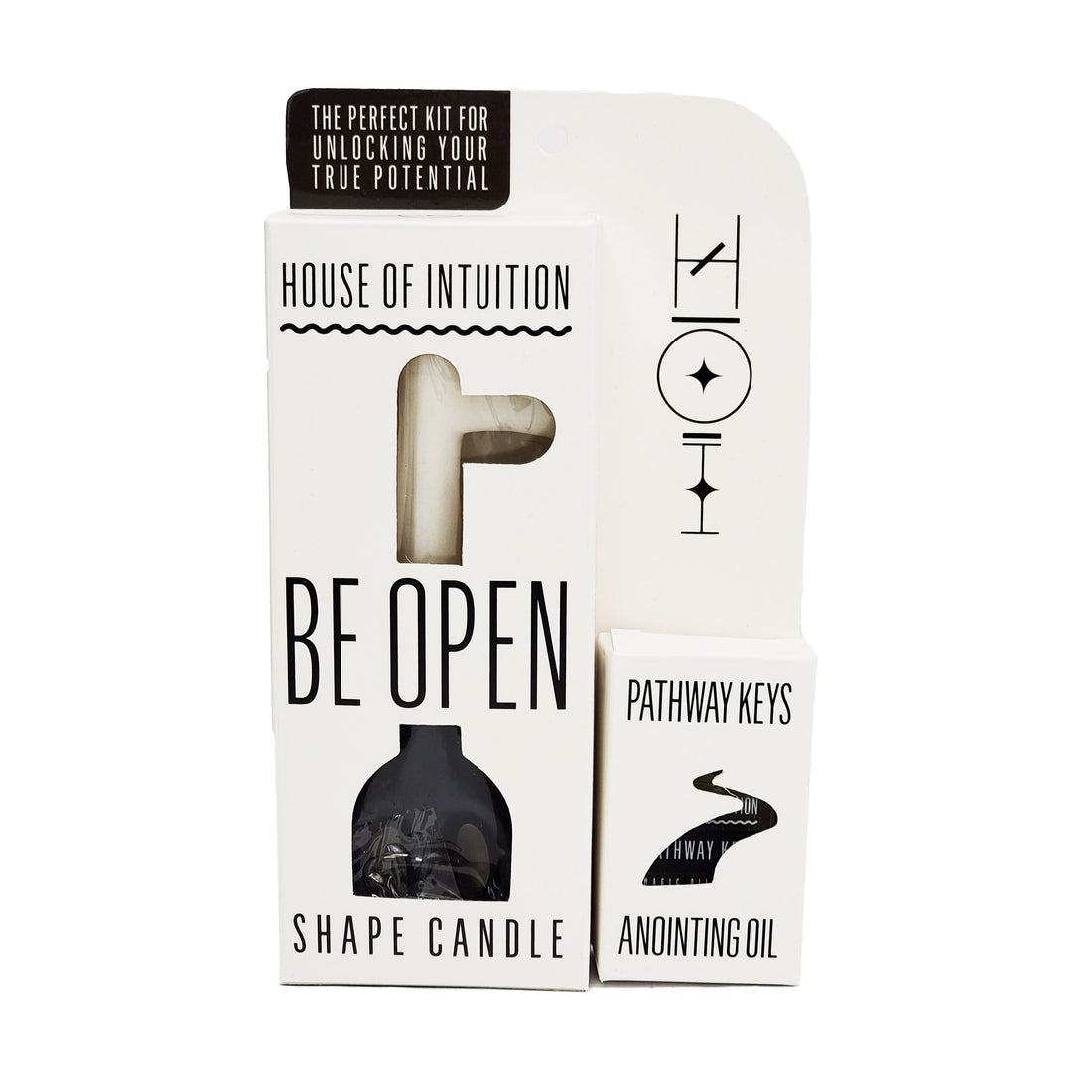 "Be Open" Symbol Shape Candle Kit (with Pathway Keys Anointing Oil) Symbol Shape Candle House of Intuition 