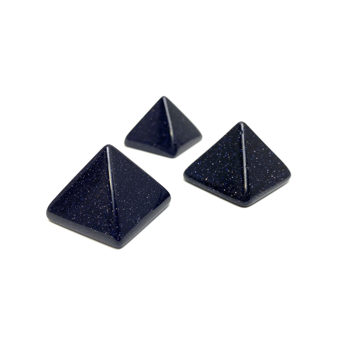 Blue Goldstone Pyramid Blue Goldstone Crystals A. $8.00 