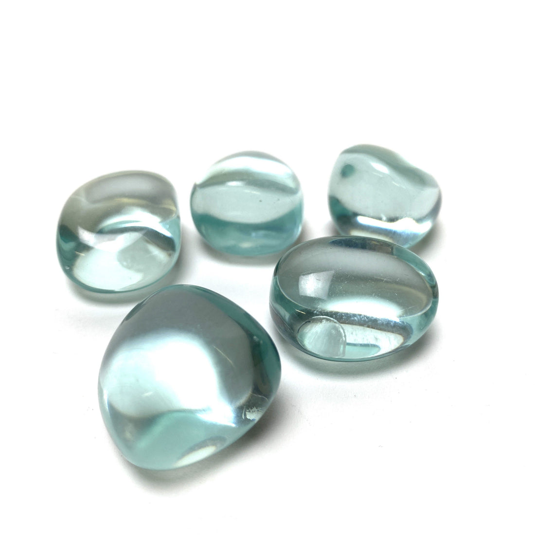 Pick Your Color! Blue, Green, Or Yellow Obsidian Tumbled Stones – Smooth & Polished