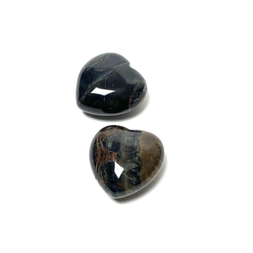 Blue Tigers Eye Heart Tiger's Eye Crystals 