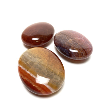 Cracked Fire Agate Pillow Stones Fire Agate Crystals A. $14.00 