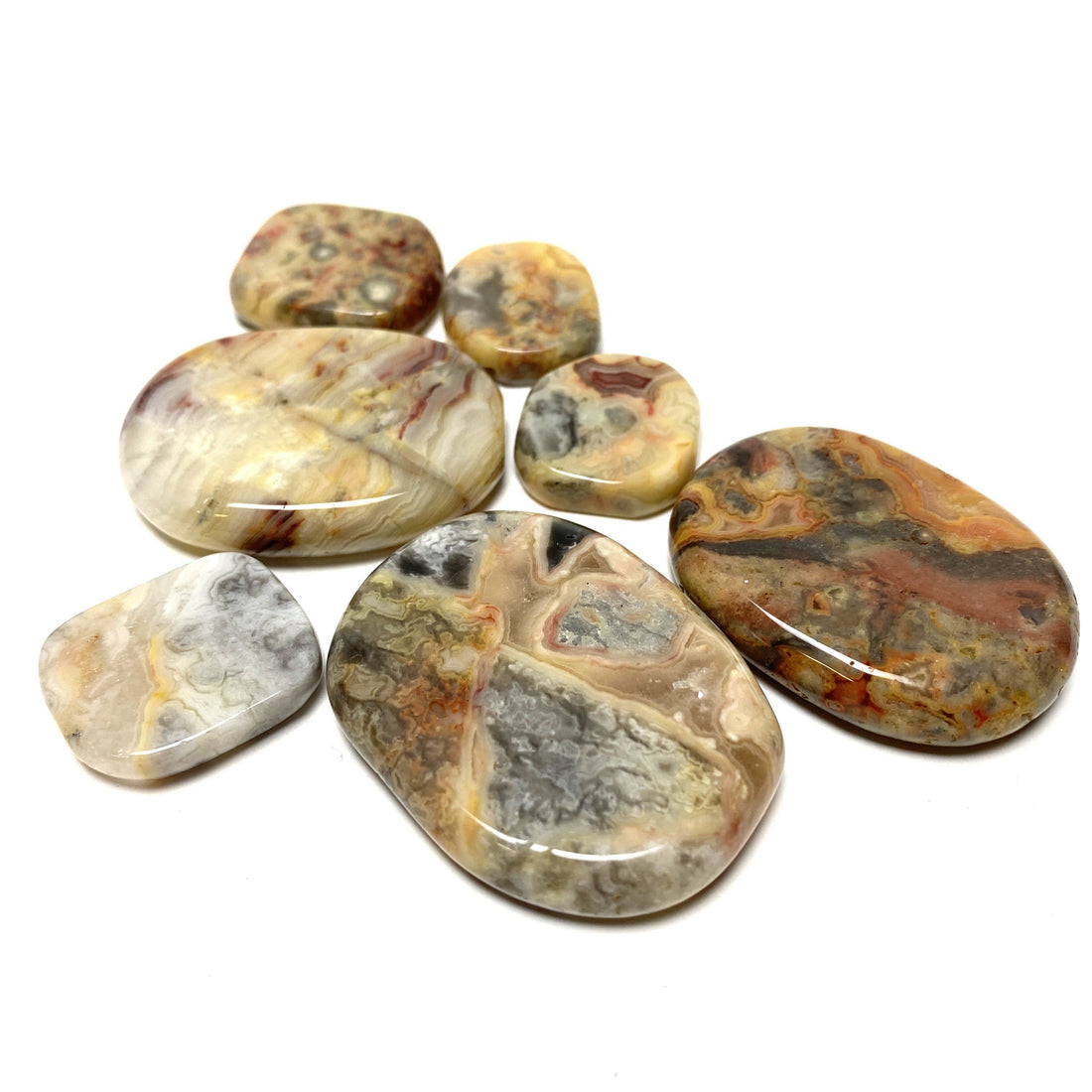 Crazy Lace Agate Medallions Crazy Lace Agate Crystals A. $4.00 