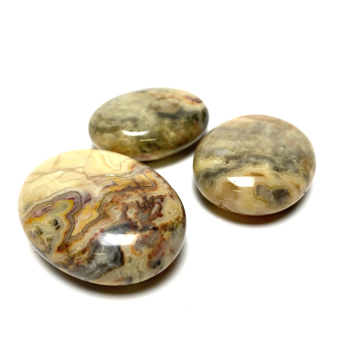 Crazy Lace Agate Pillow Stones Crazy Lace Agate Crystals A. $14.00 