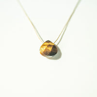 Tiger's Eye Teardrop Necklace (I AM GROUNDED) Teardrop Necklace House of Intuition 