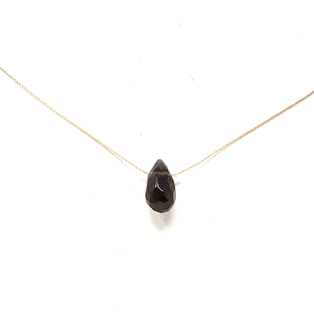 Smoky Quartz Teardrop Necklace (I AM SUPPORTED) Teardrop Necklace House of Intuition 