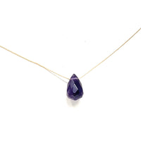 Amethyst Teardrop Necklace (I AM PROTECTED) Teardrop Necklace House of Intuition 