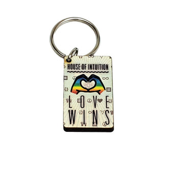 Love Wins Keychain (Limited Edition in White) keychain House of Intuition 