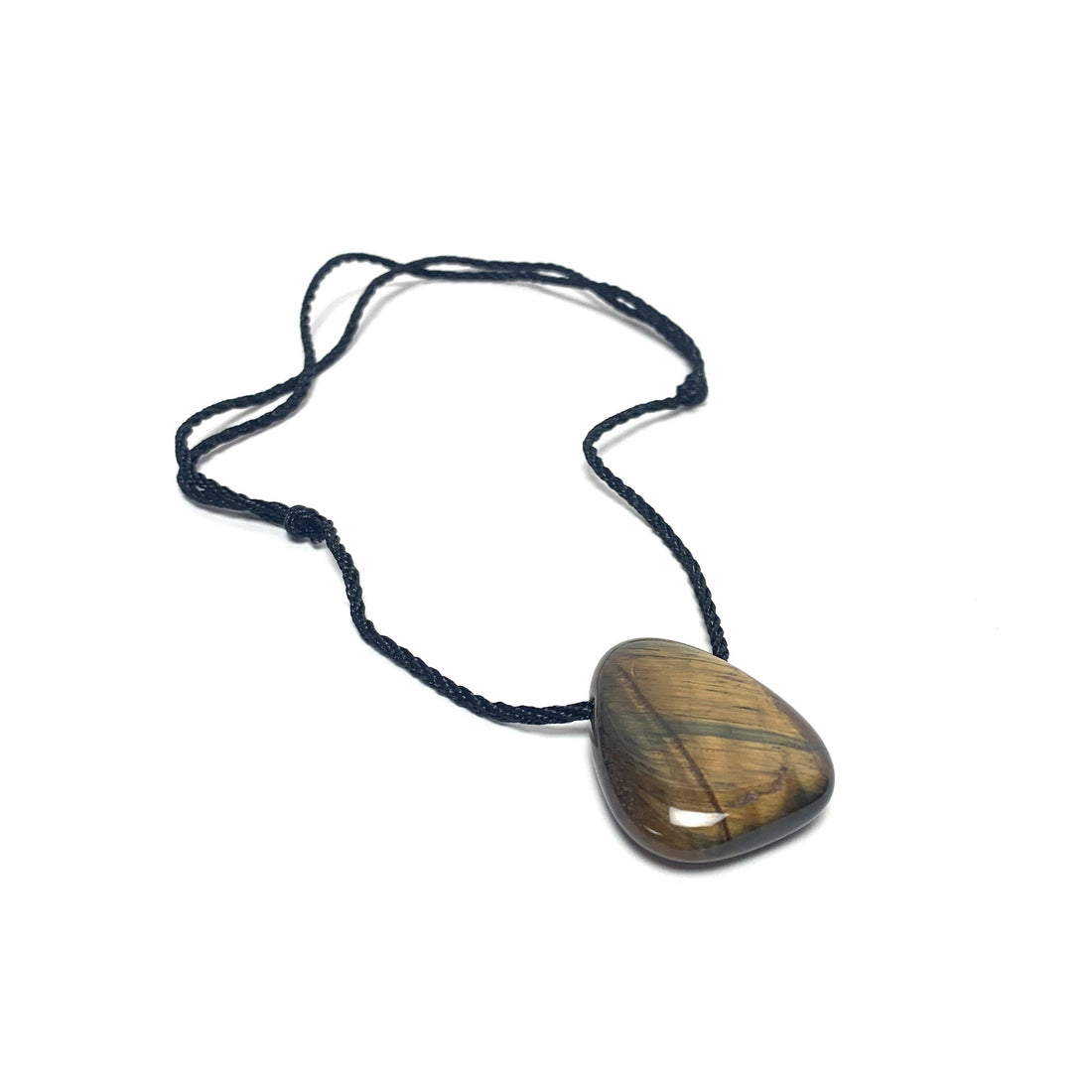 Tiger's Eye Nylon Cord Necklace Necklaces Crystals A. $18.00 (Triangle Shape) 