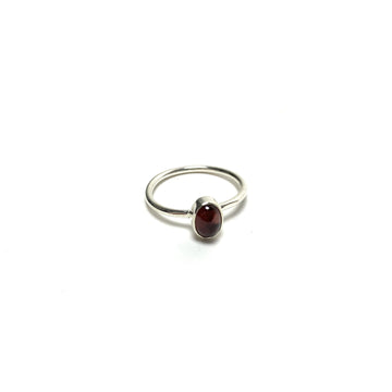 Garnet Silver Ring Rings Crystals A. $18.00 Size 6 