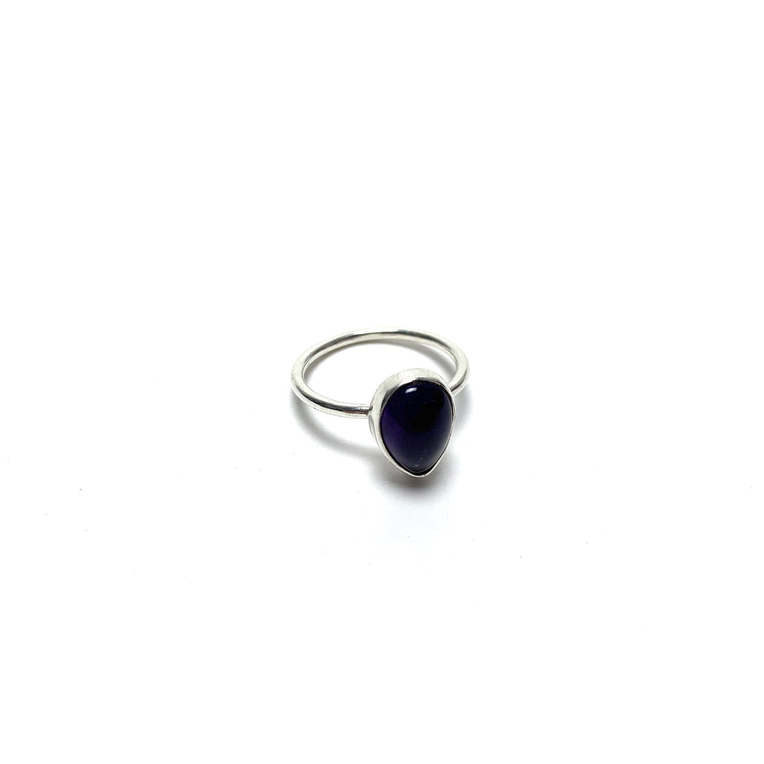 Amethyst Silver Ring Rings Crystals E. $18.00 Size 6.5 