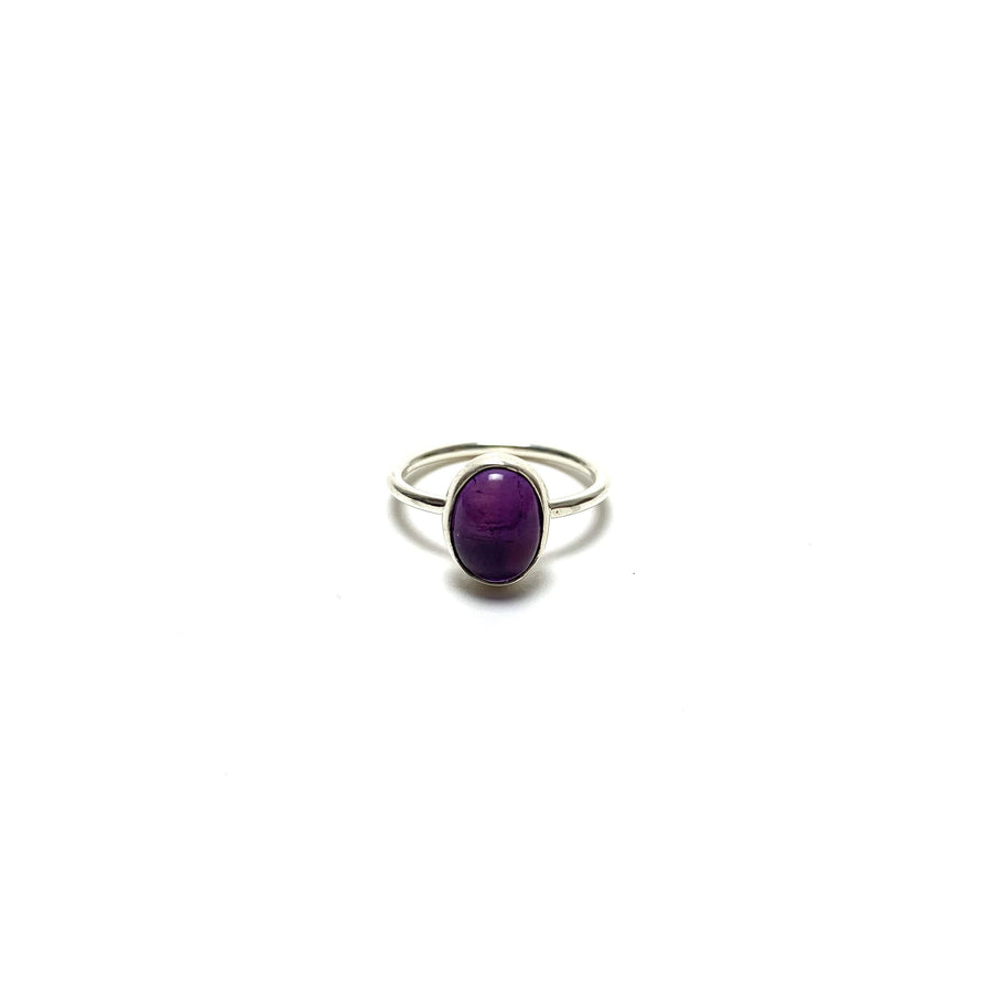 Amethyst Silver Ring Rings Crystals A. $18.00 Size 5 