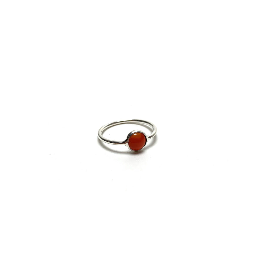 Carnelian Silver Ring Rings Crystals A. $18.00 Size 5 